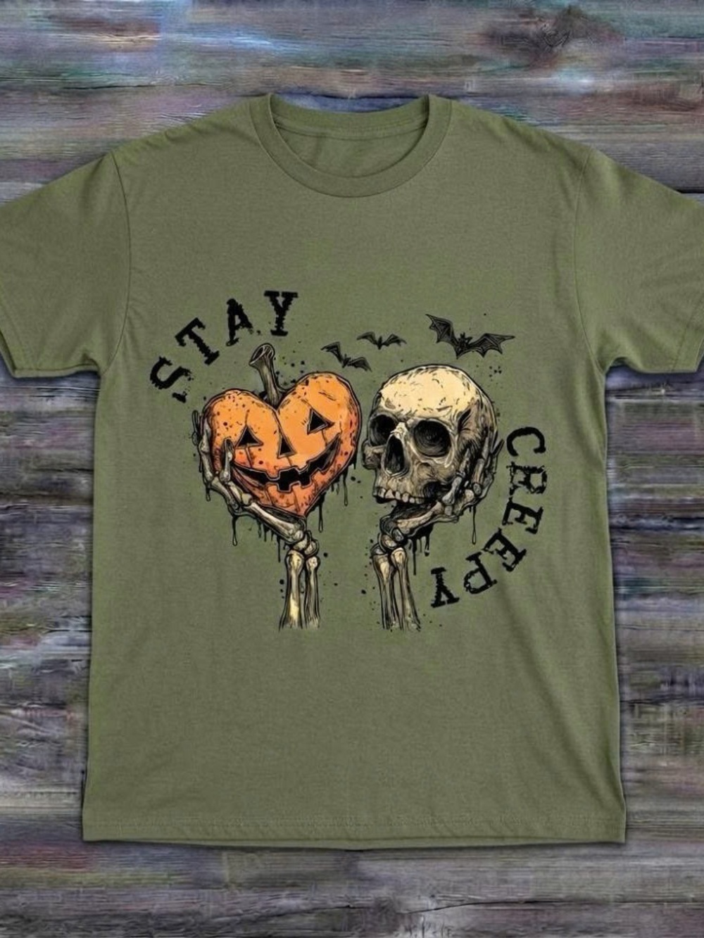 Stay Creepy Halloween Graphic Tee - Picture 1 of 2